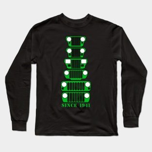 Jeep Grills Green Logo Long Sleeve T-Shirt